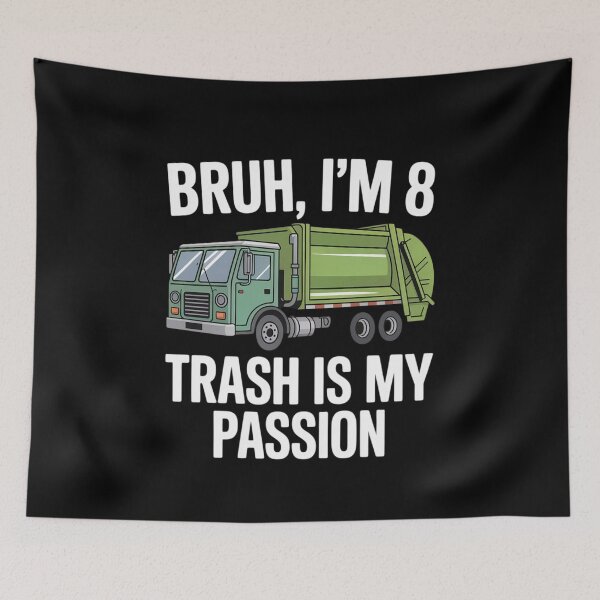 Item preview, Garbage Truck Bruh I'm 8 Year Old 8th Birthday designed and sold by FluoroWave.