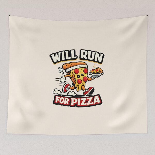 Item preview, Will Run for Pizza designed and sold by musthavewords.