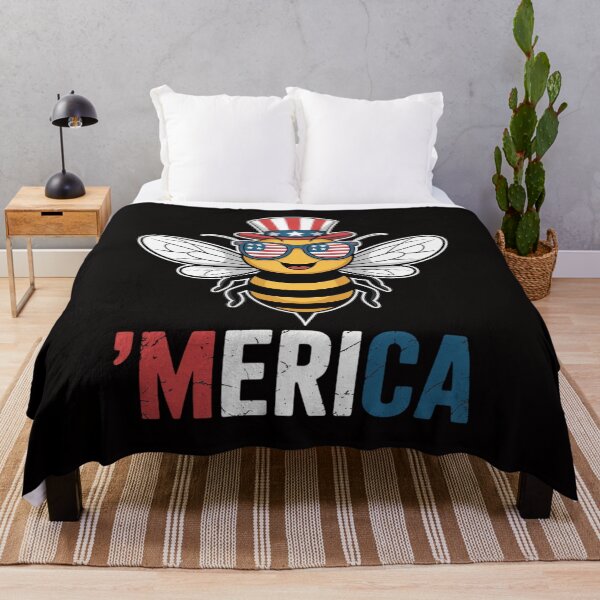 Item preview, Merica Bee Patriotic 4th of July Beekeeper designed and sold by ForestMmost.
