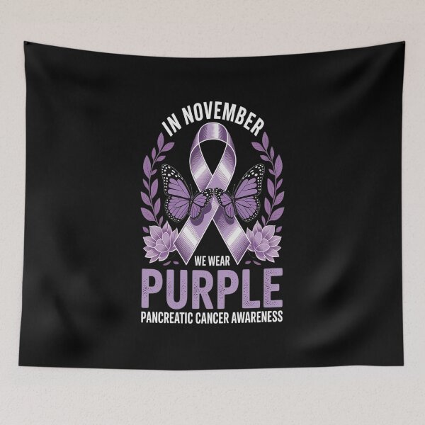 Item preview, In November We Wear Purple Pancreatic Cancer Awareness Month designed and sold by catsdothingz.