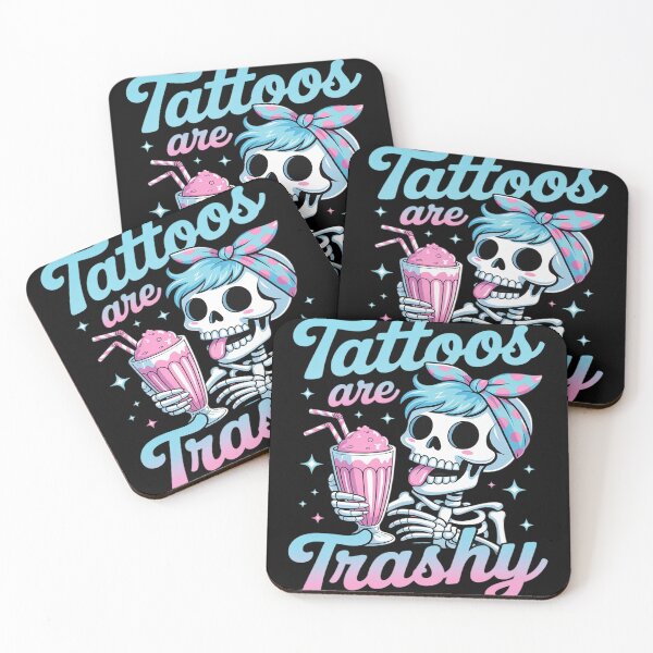 Item preview, Ink Tattoo Quote Tattoos Are Trashy Sarcastic Skeleton Rose designed and sold by Rackaam.