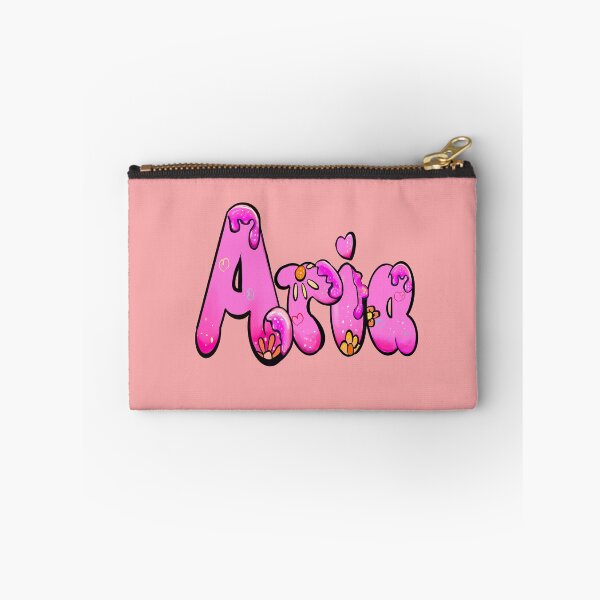 Item preview, Aria personalized women and girls name customized with preppy pink drip designed and sold by Artonmytee.