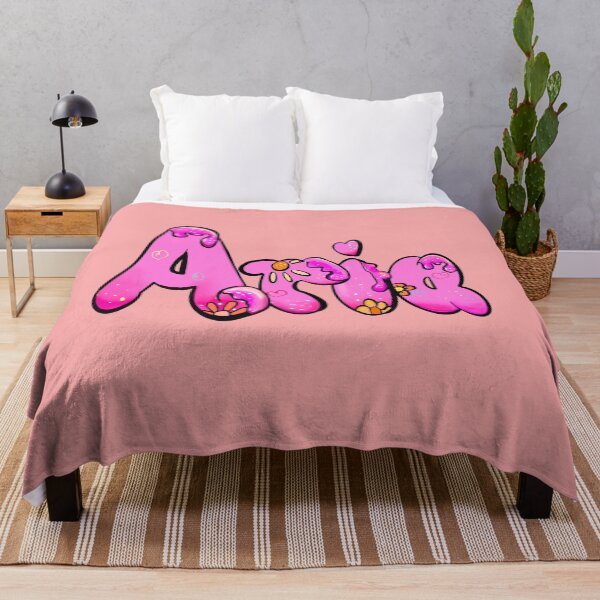 Item preview, Aria personalized women and girls name customized with preppy pink drip designed and sold by Artonmytee.