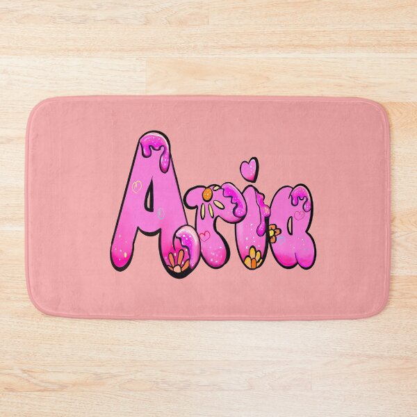 Item preview, Aria personalized women and girls name customized with preppy pink drip designed and sold by Artonmytee.