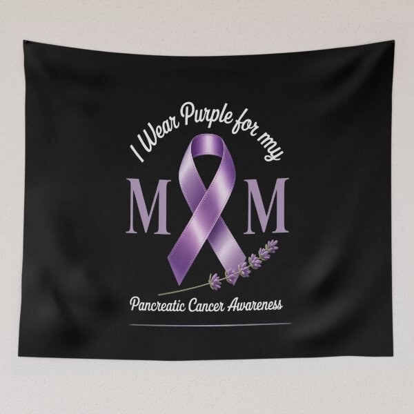 Item preview, Mom Cancer Warrior Purple Ribbon Pancreatic Cancer Awareness designed and sold by catsdothingz.