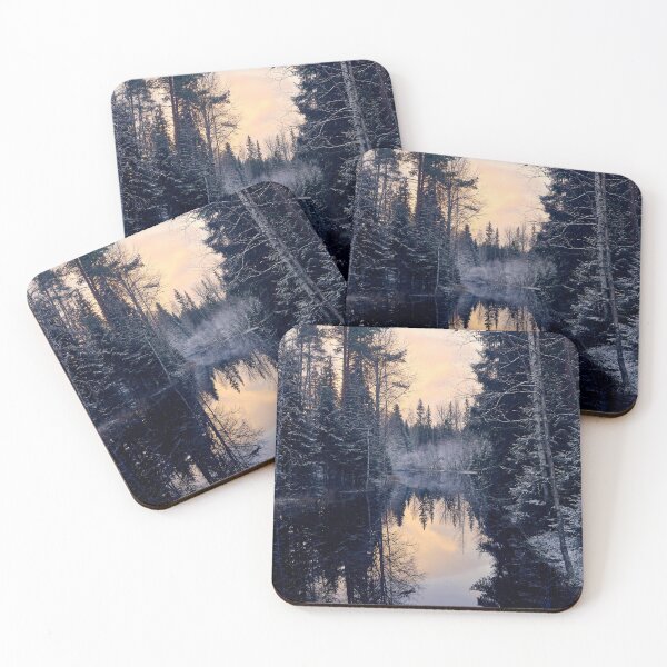 Item preview, Evening by the snowy  river. Parkkuu 2025 designed and sold by Jouko Lehto Photography.