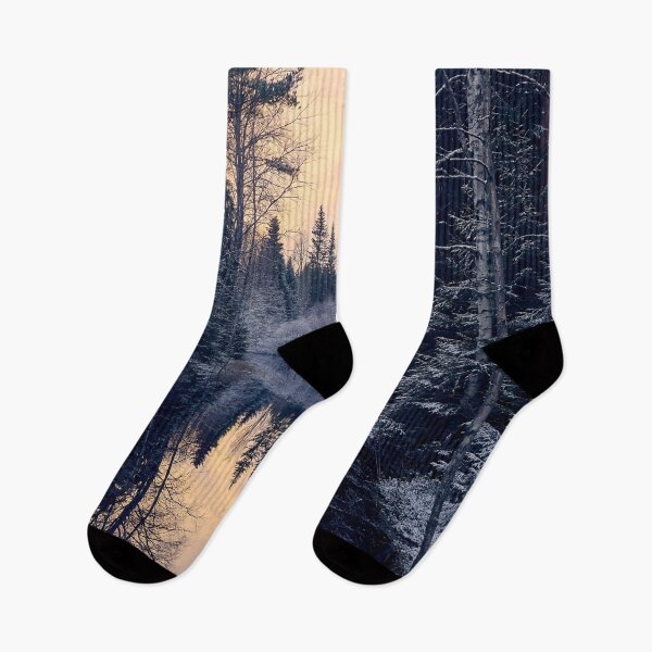 Item preview, Evening by the snowy  river. Parkkuu 2025 designed and sold by Jouko Lehto Photography.