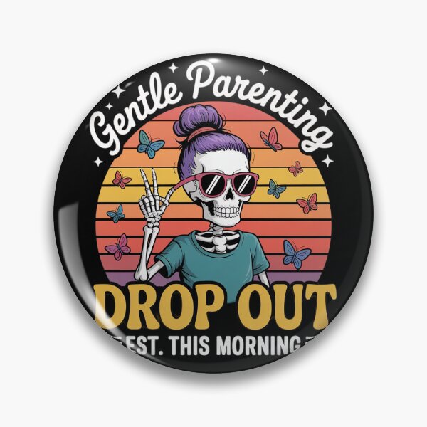 Artikelvorschau, Gentle Parenting Drop Out Skeleton Retro Tee entworfen und verkauft von FluoroWave.