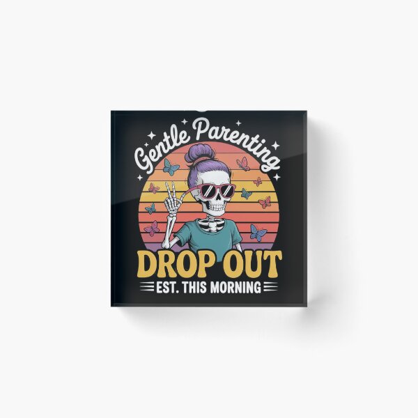 Item preview, Gentle Parenting Drop Out Skeleton Retro Tee designed and sold by FluoroWave.