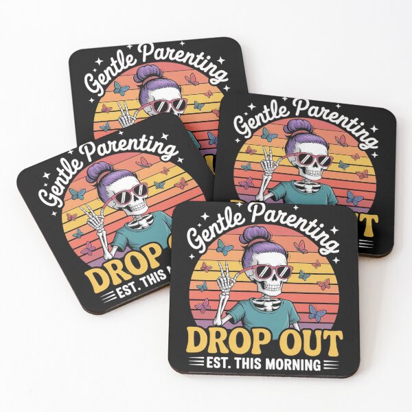 Item preview, Gentle Parenting Drop Out Skeleton Retro Tee designed and sold by FluoroWave.