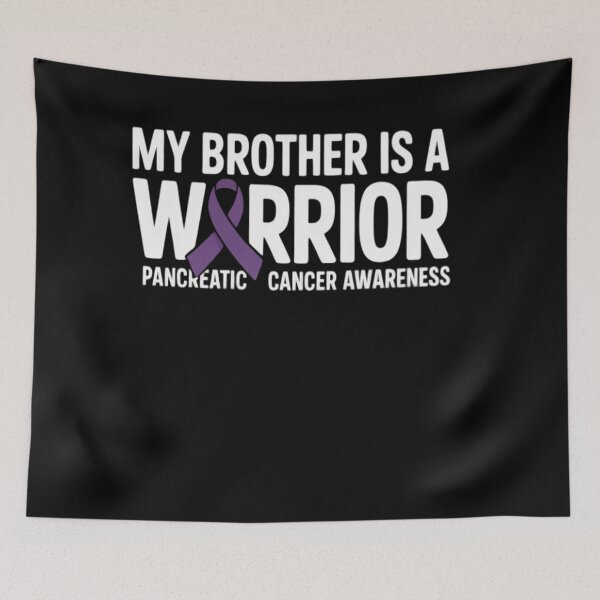 Item preview, My Brother is a Warrior Pancreatic Cancer Awareness designed and sold by catsdothingz.