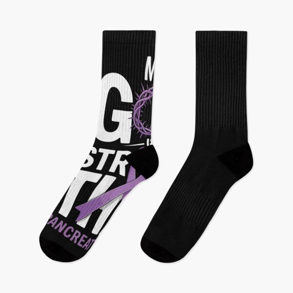 Item preview, My God Is Stronger Than Pancreatic Cancer Awareness Ribbon designed and sold by catsdothingz.