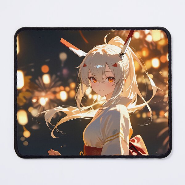 Item preview, Ayanami in Yukata under Summer Fireworks Azur Lane Anime Girl designed and sold by Tokyonomad.