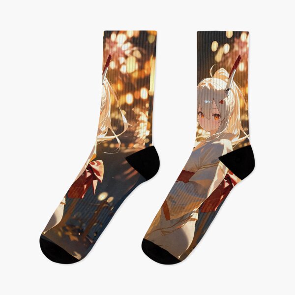 Item preview, Ayanami in Yukata under Summer Fireworks Azur Lane Anime Girl designed and sold by Tokyonomad.