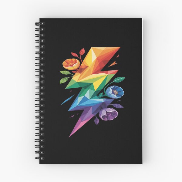 Item preview, Geometric Floral Thunder Rainbow LGBTQ Low Poly designed and sold by FluoroWave.