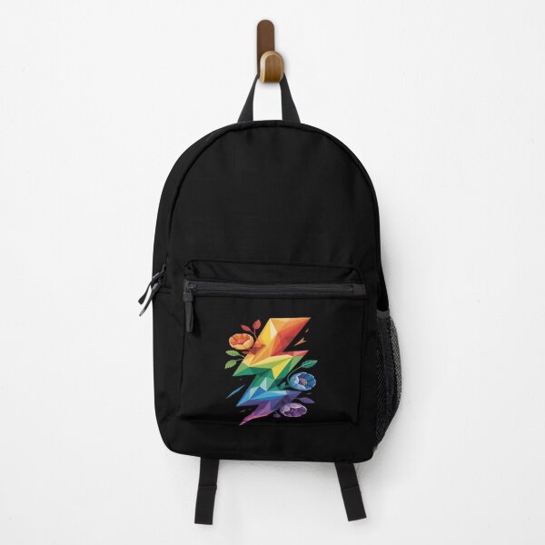 Item preview, Geometric Floral Thunder Rainbow LGBTQ Low Poly designed and sold by FluoroWave.