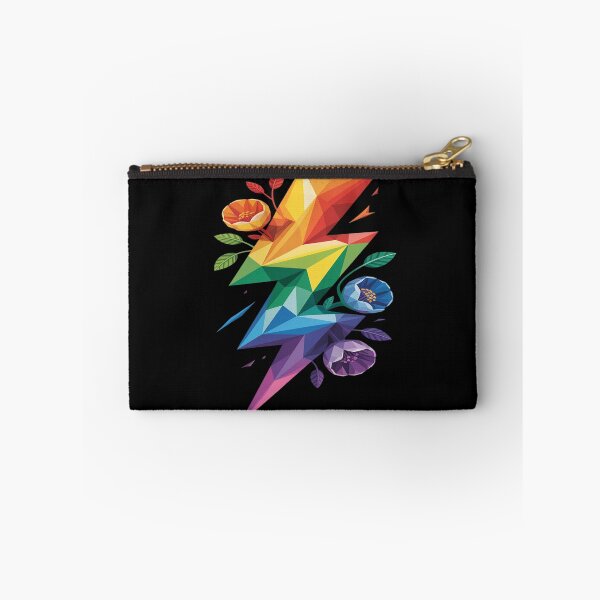 Item preview, Geometric Floral Thunder Rainbow LGBTQ Low Poly designed and sold by FluoroWave.