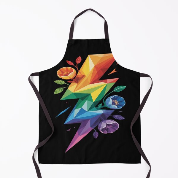 Item preview, Geometric Floral Thunder Rainbow LGBTQ Low Poly designed and sold by FluoroWave.