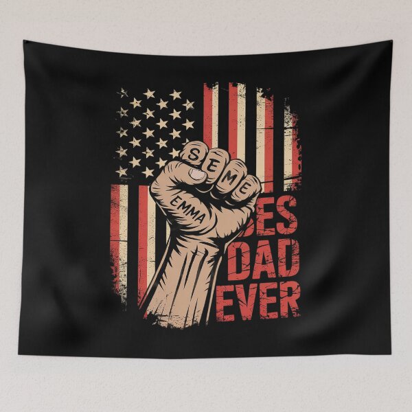Item preview, NAZENTI Personalized Fist Bump American Flag Dad  designed and sold by RsFilsingerArt.