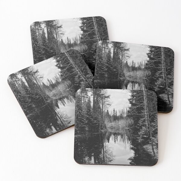 Item preview, Evening by the snowy  river. Parkkuu 2025 bw designed and sold by Jouko Lehto Photography.