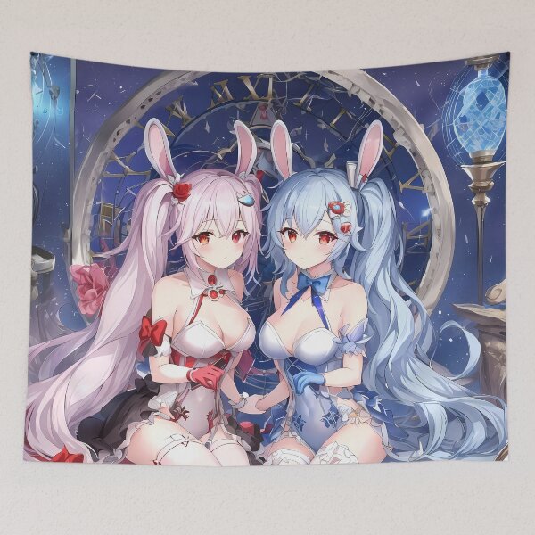 Item preview, Anime Laffey Azur Lane Game Bunny Night Pastel Clock Fantasy Charm designed and sold by Tokyonomad.