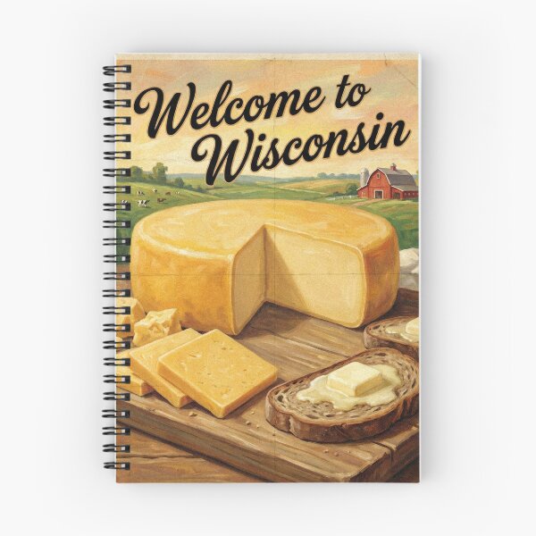 Item preview, Vintage Wisconsin Cheddar Cheese Travel Poster Kitchen Art designed and sold by Cozy-Old-Pub.