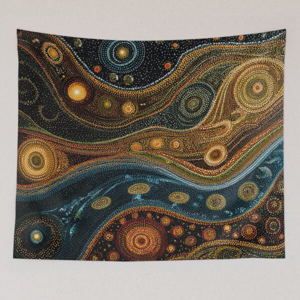 Item preview, Aboriginal Inspired Dot Art - Dream Lines designed and sold by GrinGalore.