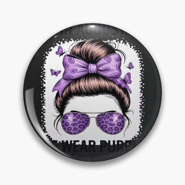 Item preview, International Overdose Awareness Day Purple Messy Bun Ribbon designed and sold by Rackaam.