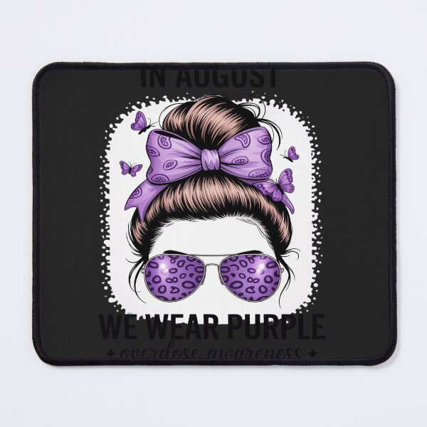 Item preview, International Overdose Awareness Day Purple Messy Bun Ribbon designed and sold by Rackaam.