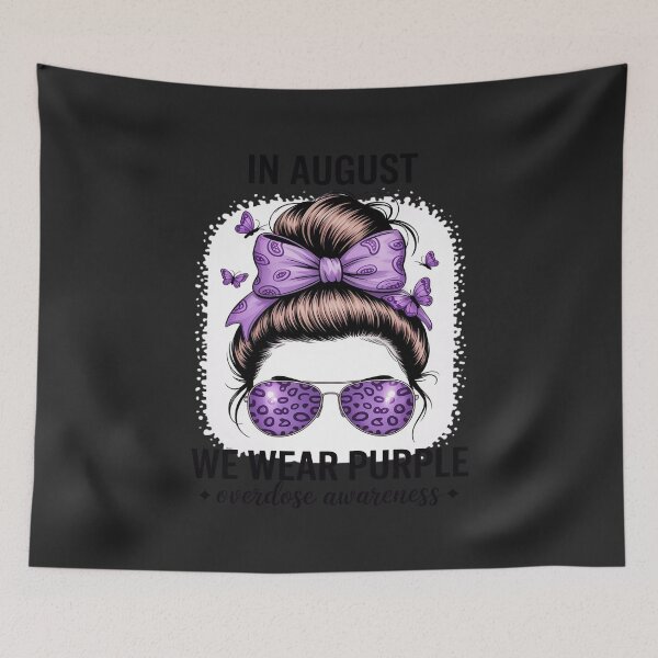 Item preview, International Overdose Awareness Day Purple Messy Bun Ribbon designed and sold by Rackaam.