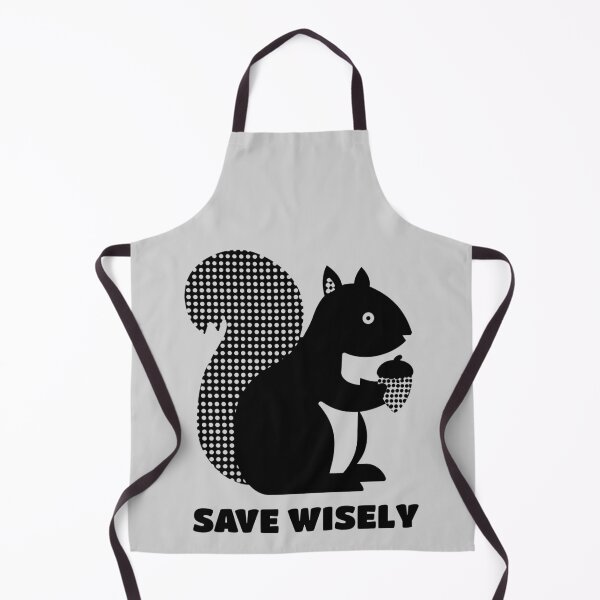 Item preview, Squirrel Holding Acorn Silhouette, Black on Light Grey designed and sold by nikoart001.
