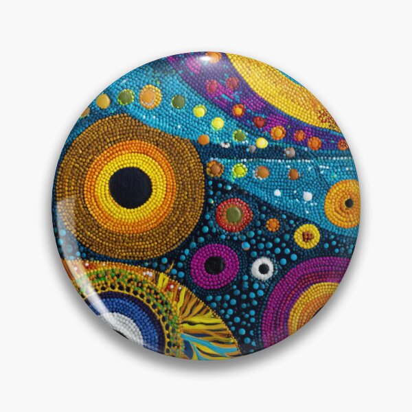 Item preview, Aboriginal Inspired Dot Art - Vibrant Mystical Circles designed and sold by GrinGalore.