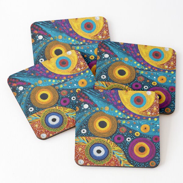 Item preview, Aboriginal Inspired Dot Art - Vibrant Mystical Circles designed and sold by GrinGalore.