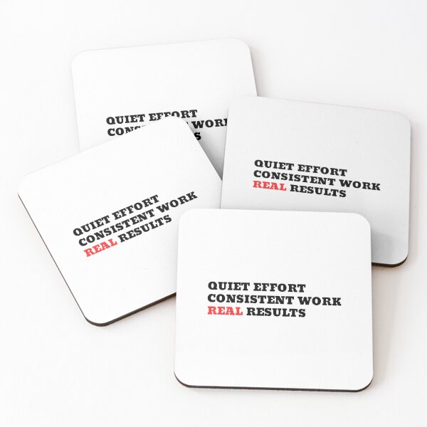 Item preview, Quiet Effort Consistent Work Real Results Typography Design designed and sold by INOKAD.