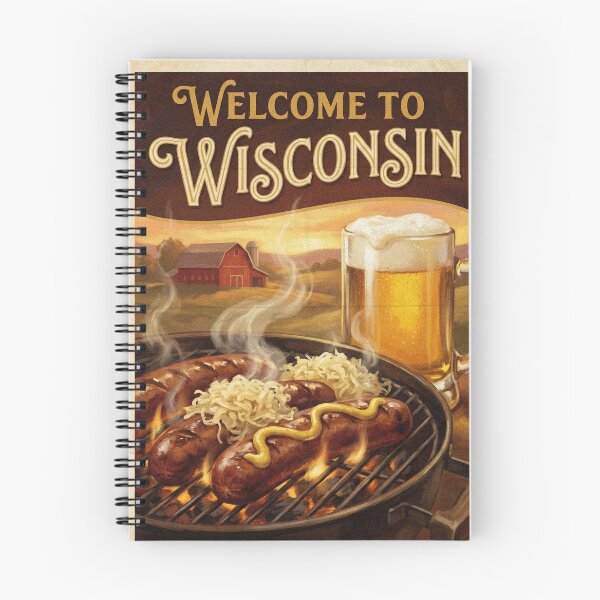 Item preview, Vintage Wisconsin Bratwurst and Beer Travel Poster Bar Art designed and sold by Cozy-Old-Pub.