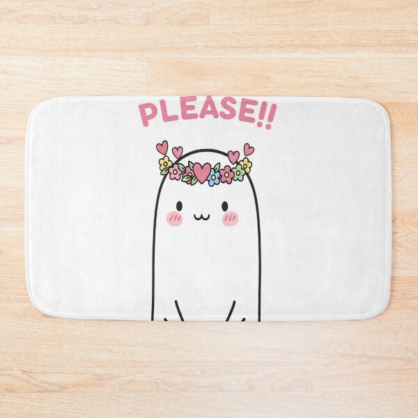 Item preview, Cute Kawaii Ghost with Flower Crown "PLEASE!!" Design designed and sold by Vicksin ⭐⭐⭐⭐⭐.