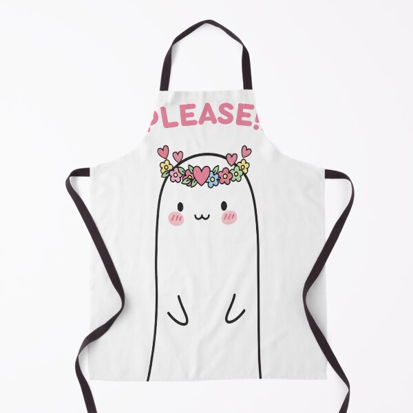 Item preview, Cute Kawaii Ghost with Flower Crown "PLEASE!!" Design designed and sold by Vicksin ⭐⭐⭐⭐⭐.