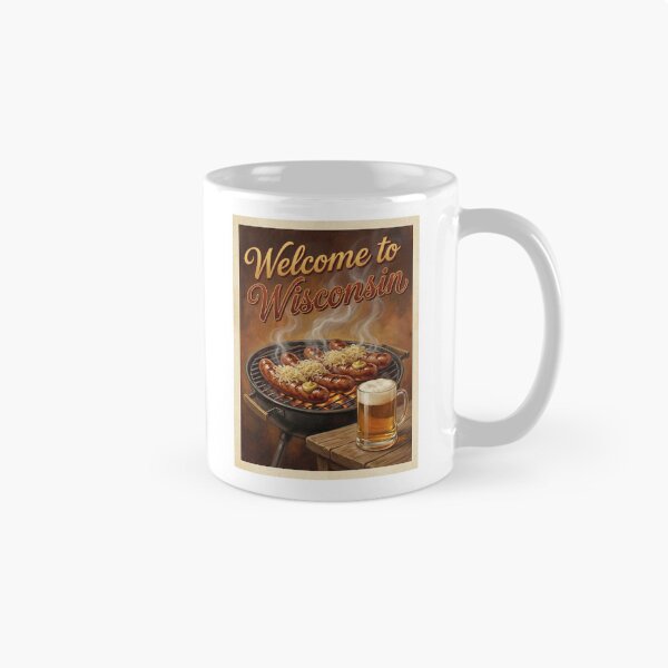 Item preview, Welcome to Wisconsin Bratwurst & Beer Grill Poster designed and sold by Cozy-Old-Pub.