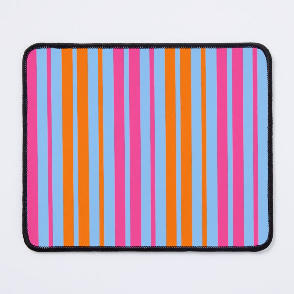 Item preview, Orange Pink Stripes On Bkue Pattern Design designed and sold by PatternTitan.