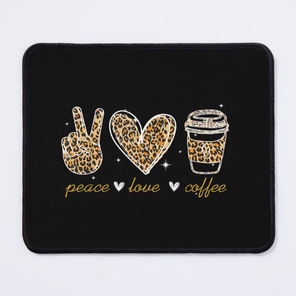 Item preview, Leopard Peace Love Coffee Lovers Hippie gifts designed and sold by HeatherJanis.