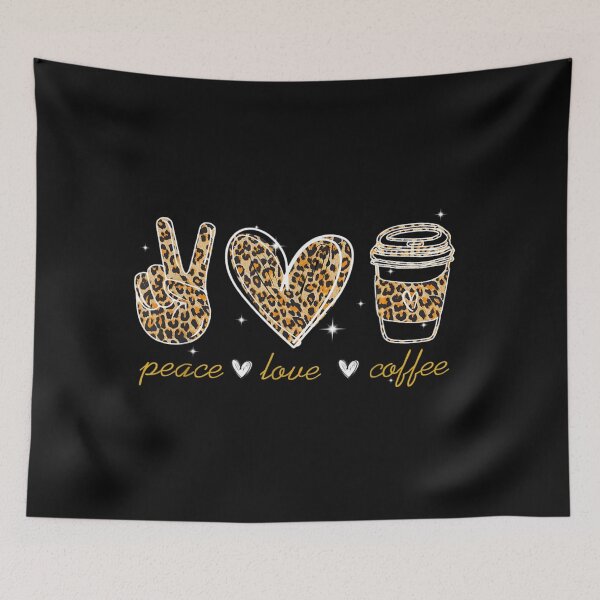 Item preview, Leopard Peace Love Coffee Lovers Hippie gifts designed and sold by HeatherJanis.