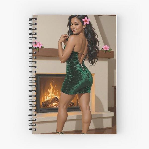 Item preview, Shanti best gift ever green velvet dress fireplace designed and sold by CathryneDelamort.