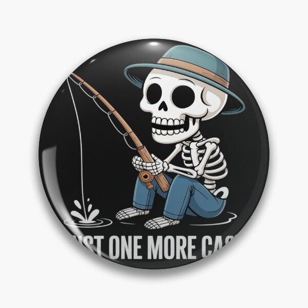 Item preview, Just One More Cast Quote Funny Skeleton Fishing designed and sold by Rackaam.
