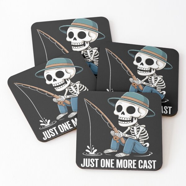 Item preview, Just One More Cast Quote Funny Skeleton Fishing designed and sold by Rackaam.