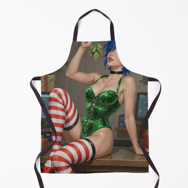 Item preview, Cipher elf hacker with candy cane stockings designed and sold by CathryneDelamort.