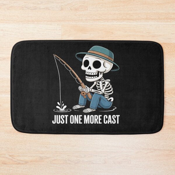 Item preview, Just One More Cast Quote Funny Skeleton Fishing designed and sold by Rackaam.