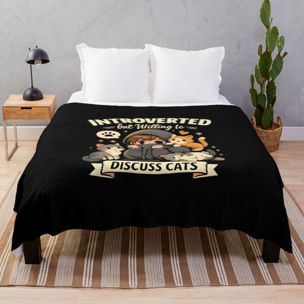 Item preview, Introverted but Willing to Discuss Cats designed and sold by musthavewords.
