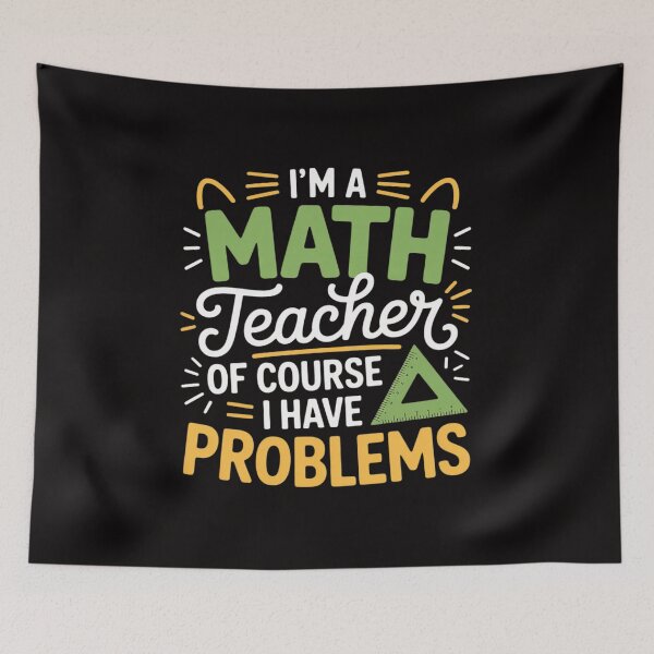 Item preview, Math Teacher School Class Problem designed and sold by BotboutiquePre.