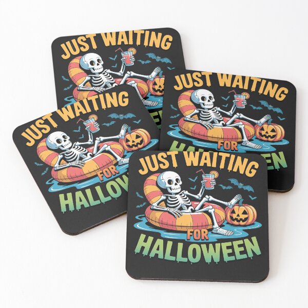 Item preview, Just Waiting for Halloween Spooky Skeleton Summer Halloween Men Women designed and sold by Rackaam.