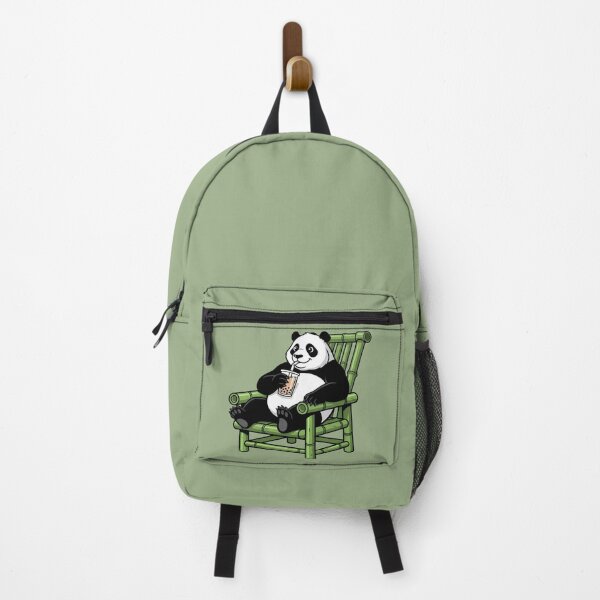 Item preview, Chill Panda Enjoying Bubble Tea in Bamboo Chair designed and sold by Raemia.